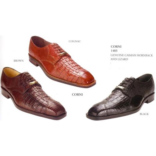 Belvedere "Corni" Genuine Hornback Crocodile/Lizard Shoes